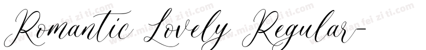 Romantic Lovely Regular字体转换
